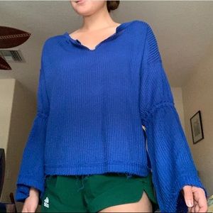 Free People Royal Blue Bohemian Long Sleeve